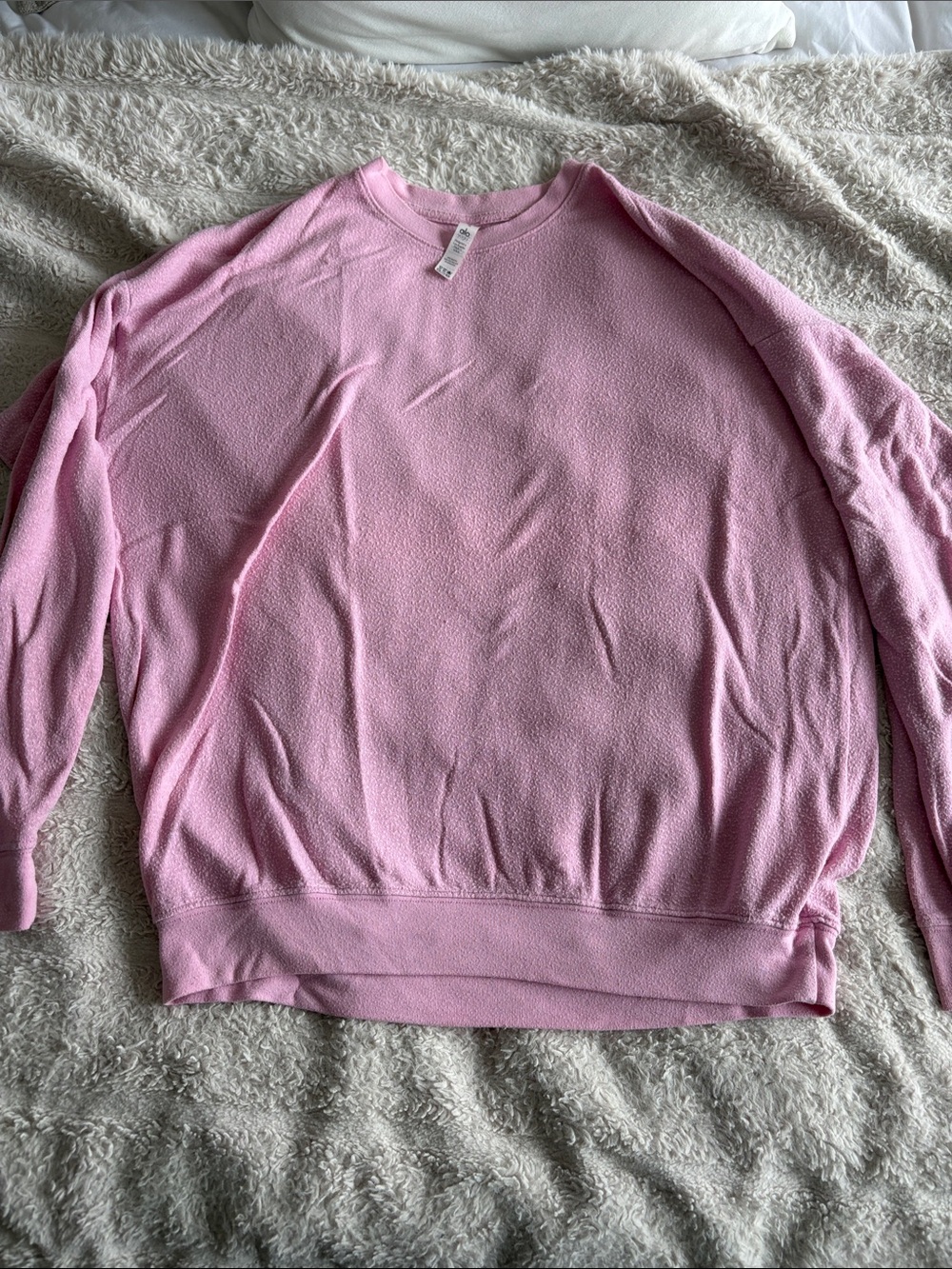 Alo yoga pink crewneck size  small